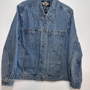 Harley-Davidson Women’s Blue Denim Jacket Size 1W